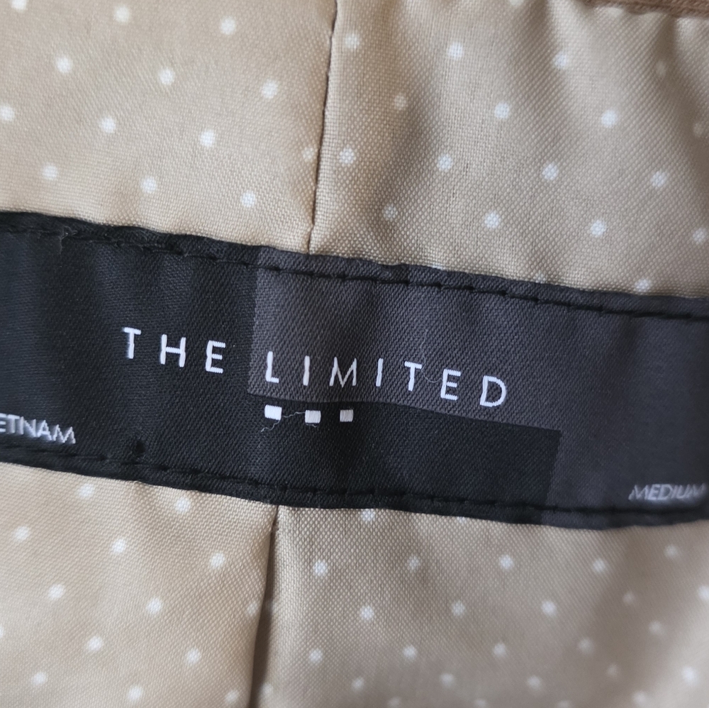 Women's Tan Blazer The Limited With Polka Dots - Picture 7 of 8